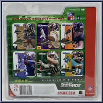 Marshall Faulk (Blue Jersey / No Helmet) from McFarlane's Sports Picks - NFL - Series  2 manufactured by McFarlane [Back]