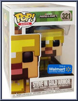 Steve In Gold Armor from Minecraft - Pop! Vinyl Figures manufactured by Funko [Front]