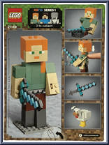 Alex BigFig with Chicken from Minecraft - Basic Series manufactured by Lego [Back]