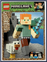 Alex BigFig with Chicken from Minecraft - Basic Series manufactured by Lego [Front]