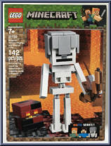 Skeleton BigFig with Magma Cube from Minecraft - Basic Series manufactured by Lego [Front]