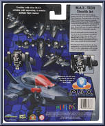 M.A.X.-Tech Stealth Jet (Translucent Black) / Pilot (Black) from Mobile Action Extreme - Minimates - Vehicles manufactured by Diamond Select [Back]