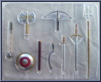 Knight Weapons from Mythic Legions - Advent of Decay - Accessories manufactured by Four Horsemen [Front]