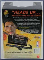 Kobe Bryant from NBA Jams - Ultra Jams manufactured by Mattel [Back]