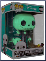 Jack Skellington with Zero (10" Scale) (Glow in the Dark) from Nightmare Before Christmas - Pop! Vinyl Figures manufactured by Funko [Front]