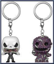 Jack Skellington & Oogie Boogie from Nightmare Before Christmas - Pop! Keychains manufactured by Funko [Loose]