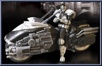 Judge Dredd's Lawmaster (Black & White) from One:12 Collective - Judge Dredd manufactured by Mezco [Loose]