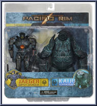Jaeger Gipsy Danger (Battle Damage) / Kaiju Leatherback from Pacific Rim - Basic Series manufactured by Neca [Front]