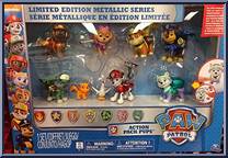 Limited Edition Action Pack Pup Metallic Series 9 Figure Set from Paw Patrol - Multi-Packs manufactured by Spinmaster [Front]