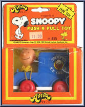 Charlie Brown's Ice Cream Van from Peanuts - Push N Pull manufactured by Aviva [Front]