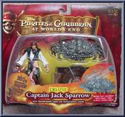 Captain Jack Sparrow (Crab & Chart) from Pirates of the Caribbean - At World's End - Deluxe Figures manufactured by Zizzle [Front]