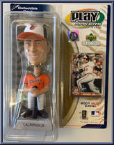 Cal Ripken Jr. (Orange Jersey) from Play Makers - MLB - 2001 manufactured by Upper Deck [Front]