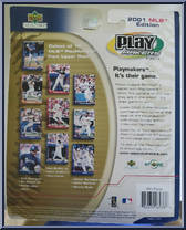 Mike Piazza from Play Makers - MLB - 2001 manufactured by Upper Deck [Back]