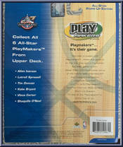 Vince Carter from Play Makers - NBA - All-Star Warm-Ups manufactured by Upper Deck [Back]