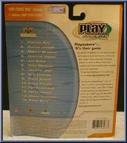 Curtis Joseph (White Jersey) from Play Makers - NHL - 2001 / 2002 manufactured by Upper Deck [Back]