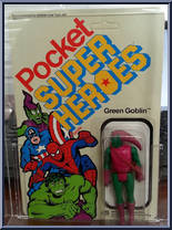 Green Goblin from Pocket Super Heroes - White Card manufactured by Mego [Front]