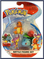 Ivysaur / Charmander / Aipom from Pokemon - Battle Figure Sets manufactured by Jazwares [Front]