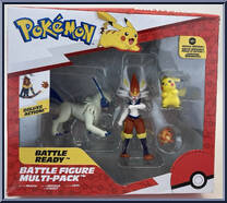 Pikachu / Cinderace (Pyrobut) / Absol Action Figure