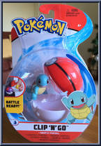 Squirtle Poke Ball from Pokemon - Clip 'N' Go manufactured by Jazwares [Front]