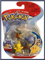 Wartortle / Pikachu / Cubone from Pokemon - Battle Figure Sets manufactured by Jazwares [Front]