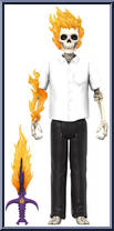 Tommy Guerrero (Flaming Dagger) (Recolor) from Powell-Peralta - ReAction Figures manufactured by Super7 [Loose]
