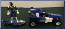 Deluxe Blue Galactic Rover from Power Rangers in Space - Galactic Rovers manufactured by Bandai [Loose]