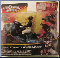Mini Cycle with Black Ranger from Power Rangers Megaforce - Mini Cycles manufactured by Bandai [Front]