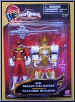 Red Dragon Fire Ranger Transforms To Manticore Megazord Action Figure