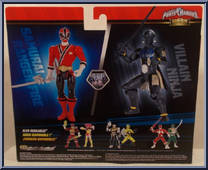 Samurai Ranger Fire vs. Villain Ninja from Power Rangers Ninja Steel - Good vs Evil manufactured by Bandai [Back]