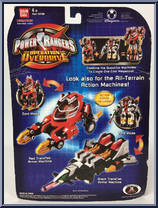 Red Ranger and Black Ranger from Power Rangers Operation Overdrive - Disney manufactured by Bandai [Back]