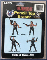 General Warhawk from Rambo - Erasers manufactured by Arco [Back]