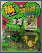 Drag Lover in his Turbo Tank from Rat Fink - Rad Rods manufactured by Kenner [Front]