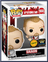 Shaun (Pool Cue) (Bloody) (Chase) from Shaun of the Dead - Pop! Vinyl Figures manufactured by Funko [Front]