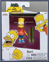 Bart (Skateboard / Red Shirt) from Simpsons - Mini manufactured by Jakks Pacific [Front]