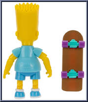 Bart (Skateboard / Blue Shirt) from Simpsons - Basic Series manufactured by Jakks Pacific [Loose]