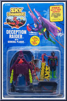 Deception Raider (with General Plague) from Sky Commanders - Backpacks manufactured by Kenner [Front]
