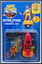 Geyser Attack (with Commander R.J. Scott) from Sky Commanders - Backpacks manufactured by Kenner [Front]