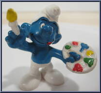 Artist Smurf Action Figure
