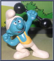 Barbell Smurf Action Figure