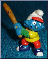 Baseball Batter Smurf Action Figure