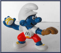 Baseball Pitcher Smurf Action Figure