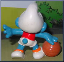 Basketball Smurf (Red #1 Jersey) from Smurfs - Basketball manufactured by Peyo [Loose]