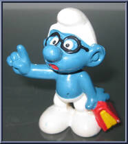 Bookworm Brainy Smurf Action Figure