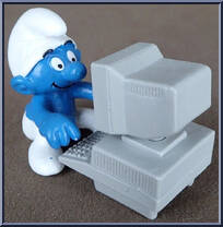 Computer Smurf Action Figure