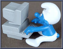 Computer Smurf from Smurfs - Super Smurfs manufactured by Peyo [Loose]