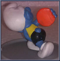 Discus Thrower Smurf from Smurfs - Super Smurfs manufactured by Peyo [Loose]