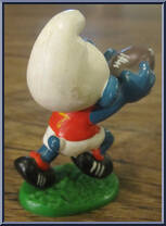 Receiver Smurf from Smurfs - Rugby manufactured by Peyo [Loose]