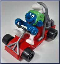 Go Cart Smurf Action Figure