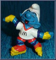 Ice Skating Smurf Action Figure