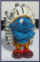 Indian Smurf (Feather Headdress) Action Figure
